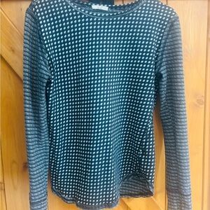 Easel Black and White Polka Dot Top